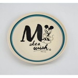 Daiso Walt Disney Mikey Mouse M Collector Plate Make A Wish Bamboo Fiber